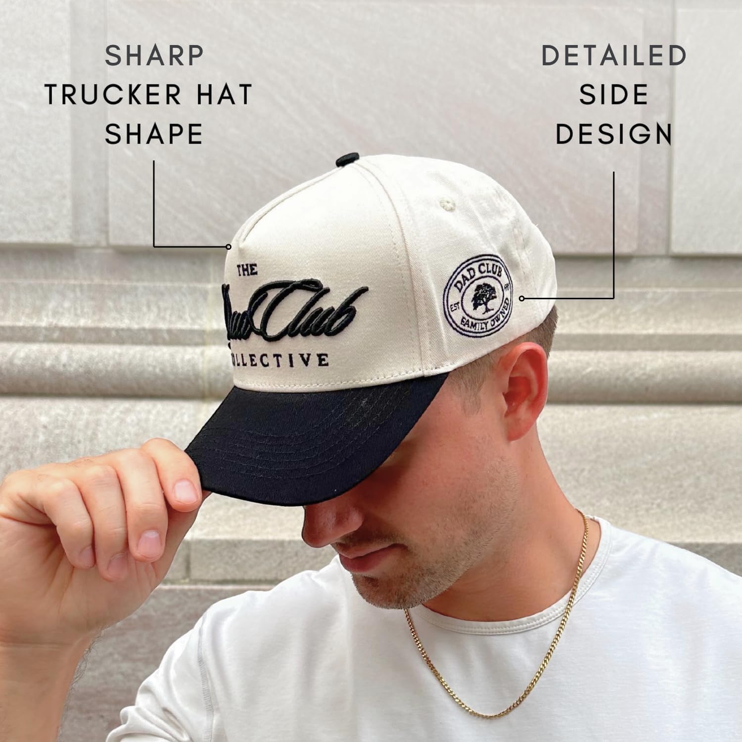 Vintage Trucker Hat | Mom and Dad Hats | Country Trucker Hats | Trendy Baseball Snapback | Two Tone Cotton Embroidered Cap