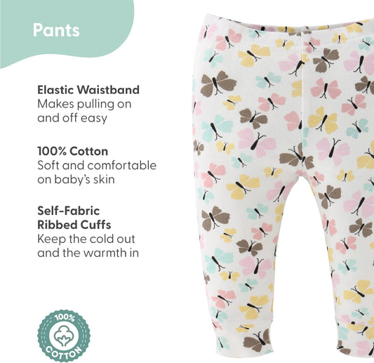 Baby Girl Pants, Baby Girls' Clothing, Cotton Baby Clothes for Girls, Newborn to 24 Month Pants, Bottoms