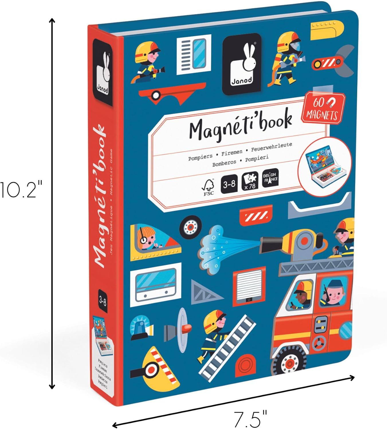 - Magneti’Book Firefighters - Educational Magnetic Games - Toy for Kids Toddler Children - Imagination and Creativity Game - Fine Motor Skills Toy - 3 to 8 Years - J02583