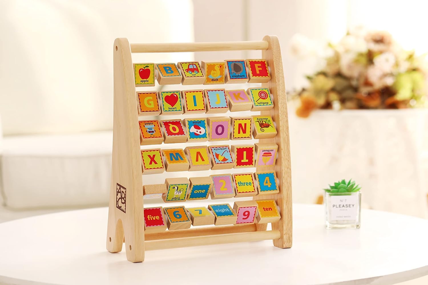 Alphabet Abascus Wooden Counting Toy