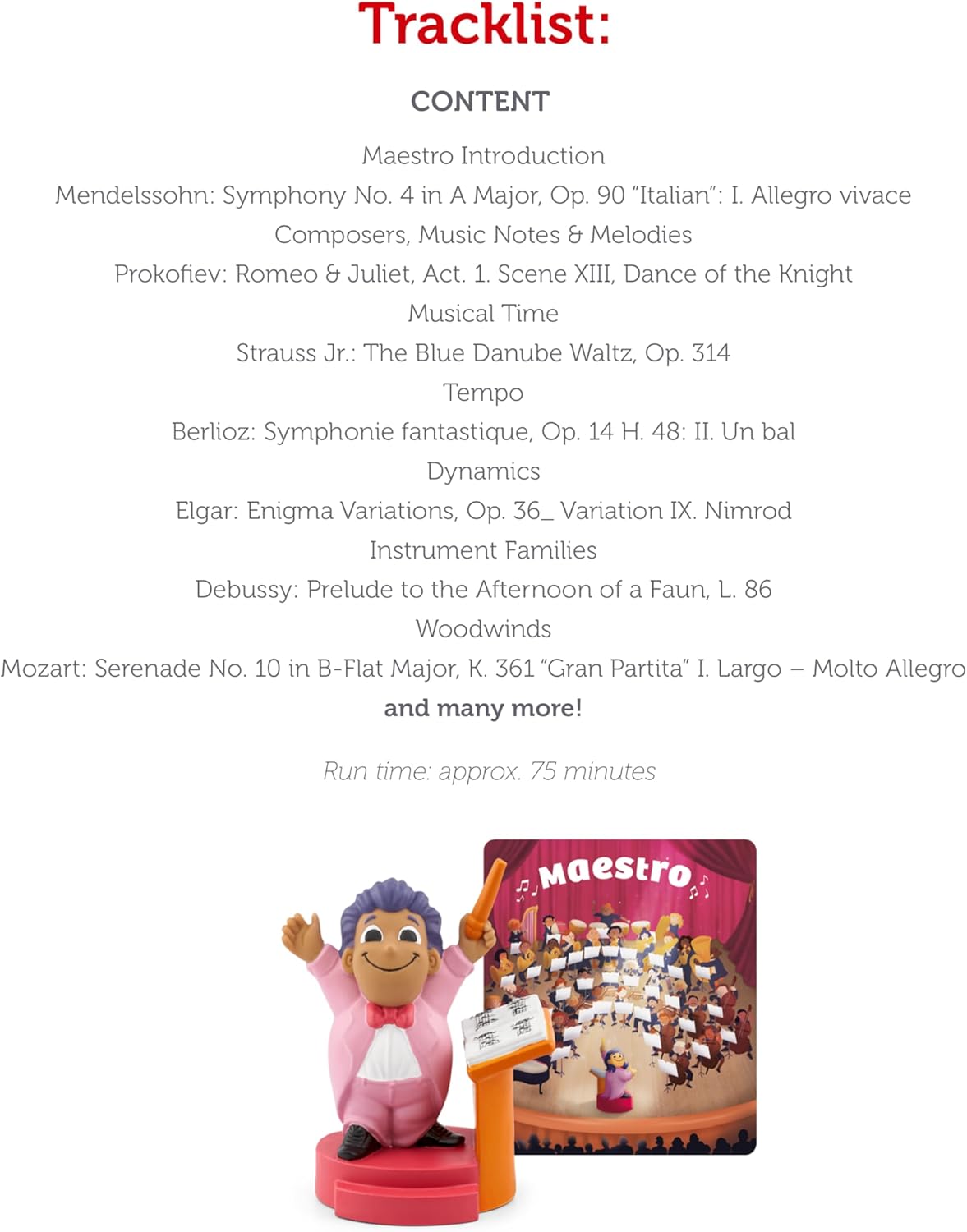 Maestro Audio Toy Figurine Classical Music Featuring London Symphony Orchestra