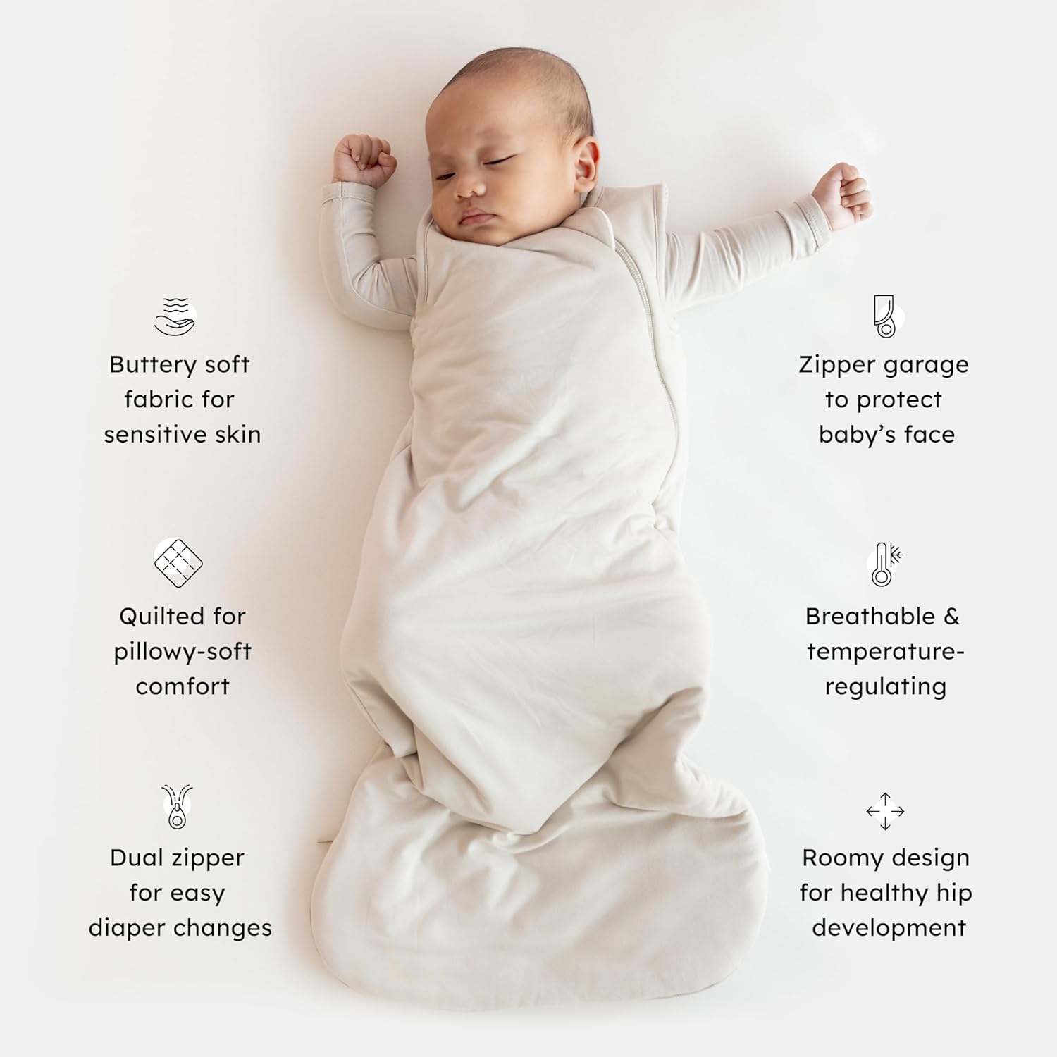 Unisex Rayon of Bamboo Sleeping Bag for Babies and Toddlers, 1.0 Tog