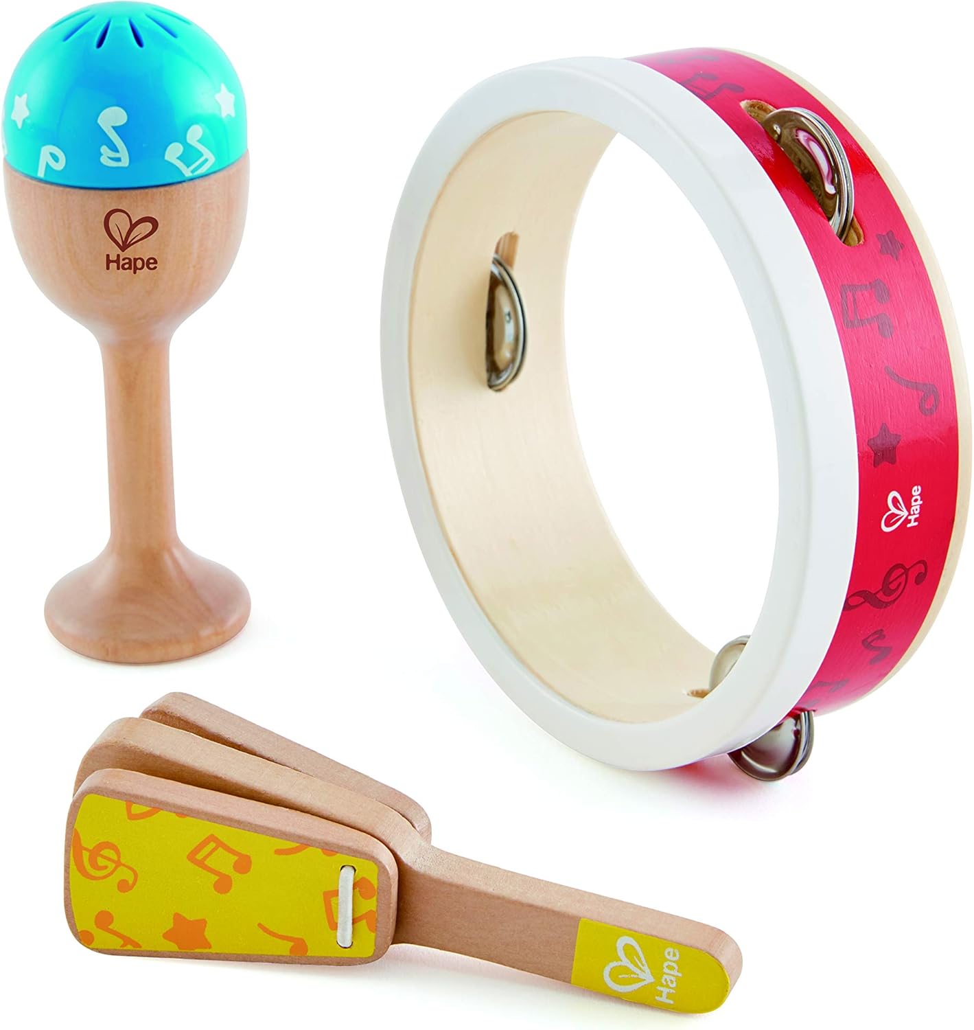 Junior Percussion Set | 3 Piece Wooden Percussion Instrument Set for Toddlers, E0615