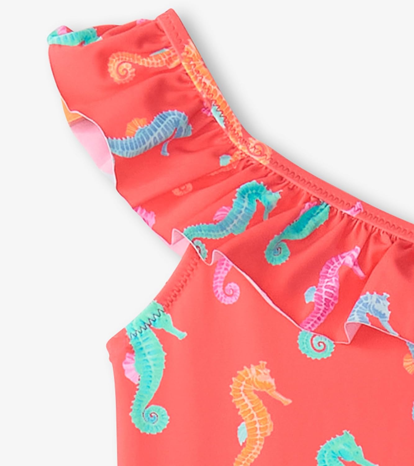 Girls Ruffle Trim Swimsuitone Piece Swimsuit