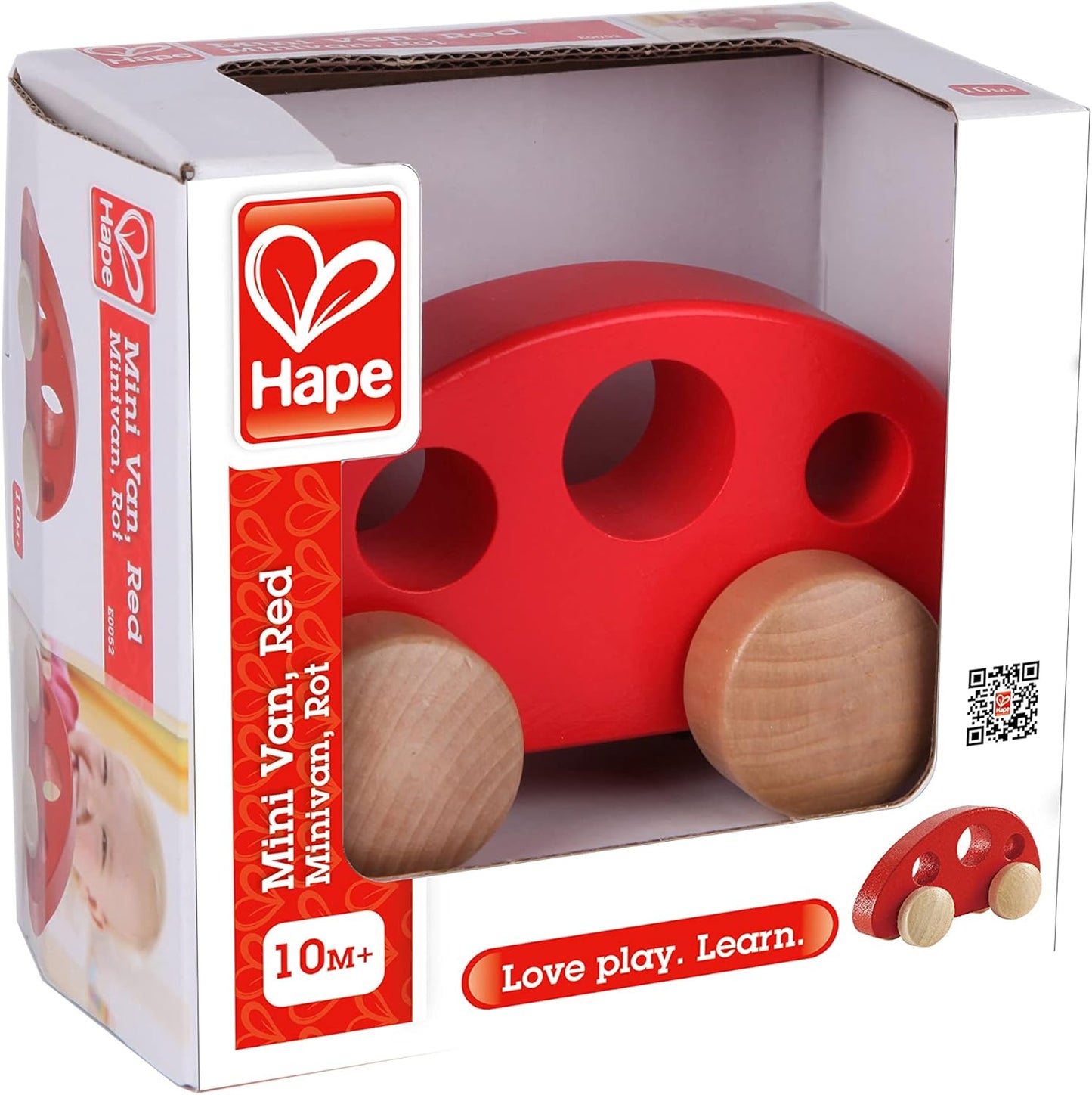 - Early Explorer - Mini Van Wooden Toy Vehicle, Red
