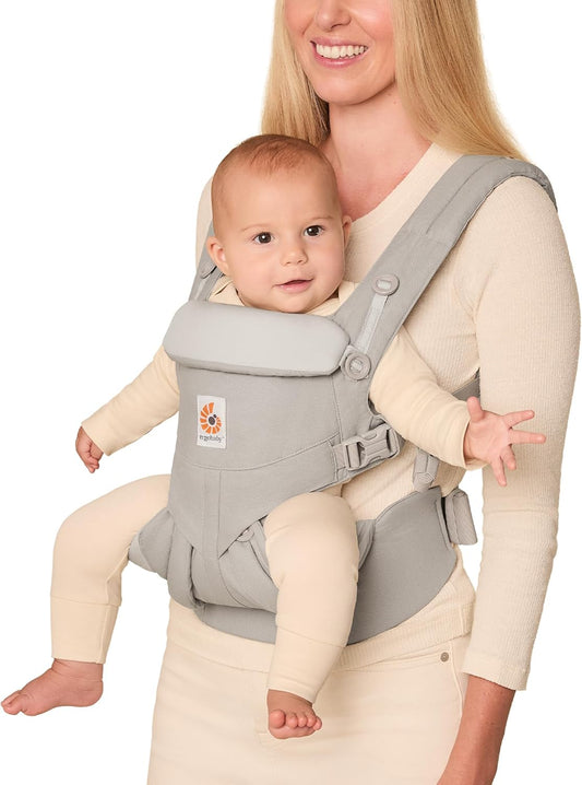 Omni Classic (Formerly OMNI 360) All-Position Baby Carrier for Newborn to Toddler with Lumbar Support, 7-45 Pounds, Pearl Grey, One Size
