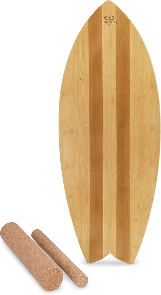 Balance Surfer | Balance Board Trainer Roller | Sustainable and Eco-Friendly | Balance Toy for Kids and Toddlers | Bamboo Suitable for 3+