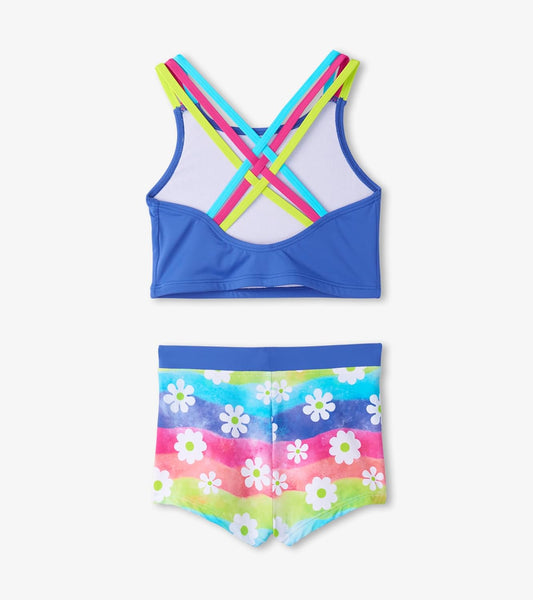 Girls Two Piece Short Swimsuit