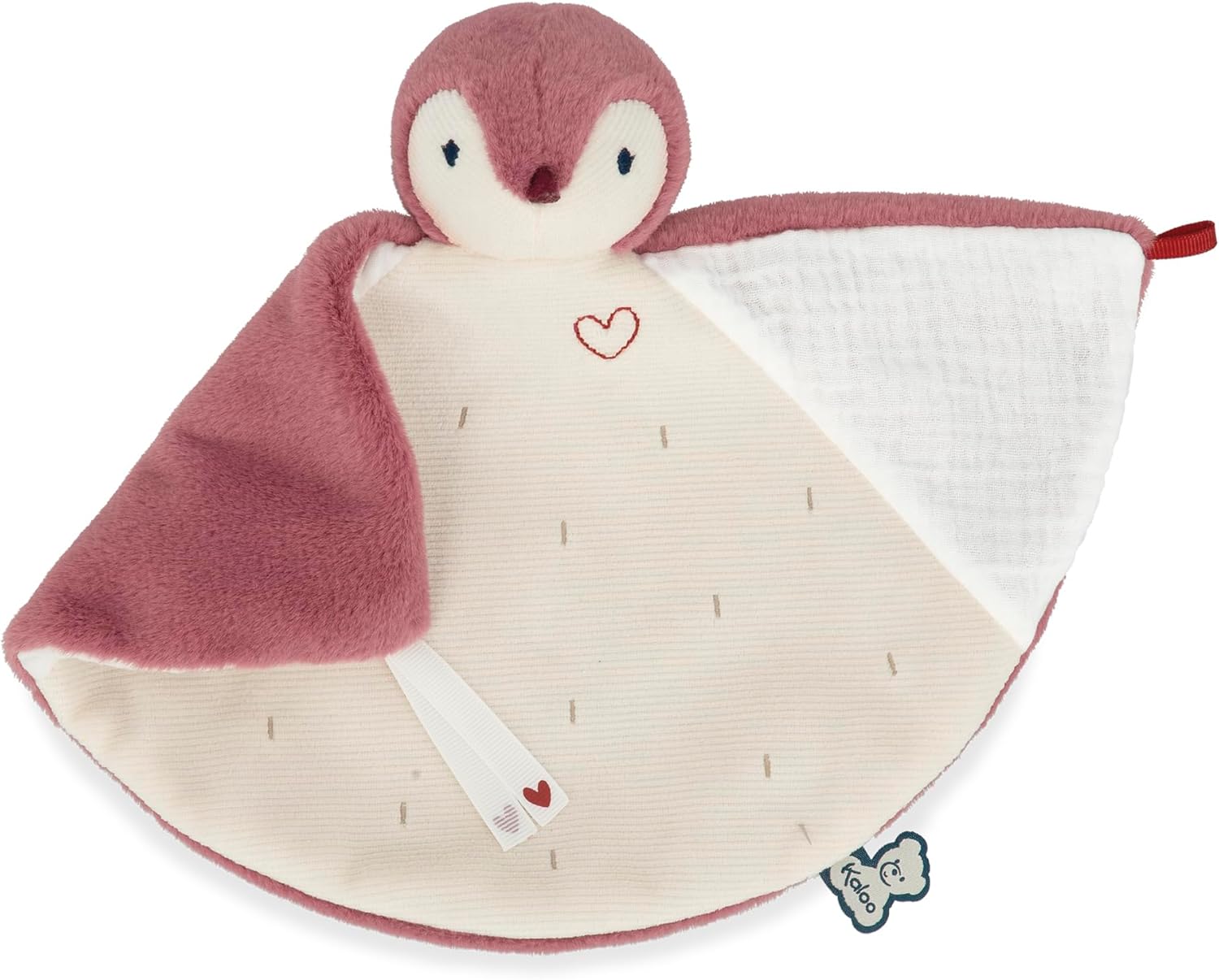- Doudou - Penguin Pink Comforter - Soft Polyester and Micro-Velvet Baby Blankie in a Pretty Gift Box - Multi-Material with Ultra Fluffy Stomach - Early Development Toy - from Birth - K212007