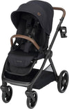Oxford Stroller, 4 Modes of Use, Spacious Seat, Compact Fold, All Wheel Suspension, Use with Mico Infant Car Seat to Make a Travel System (Sold Separately), Essential Black
