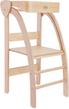 Pikler Observation Tower Toddler Foldable, Kitchen Nursery Helper Step Stool Standing Tower, Safety Rail in Natural Birchwood, Strong and Lightweight (Natural)