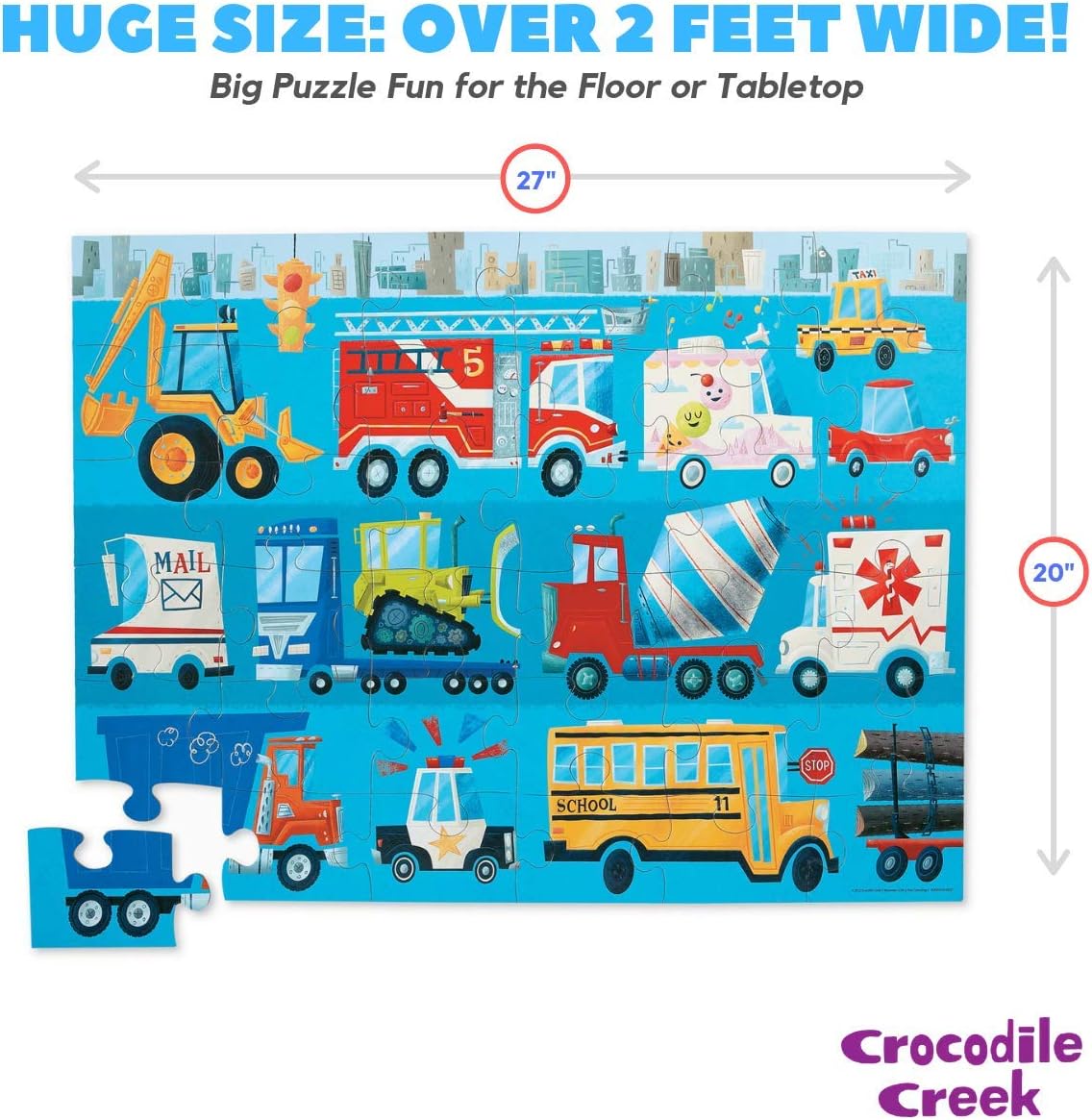 4073-6 Vehicle 36 Piece Jigsaw Floor Puzzle