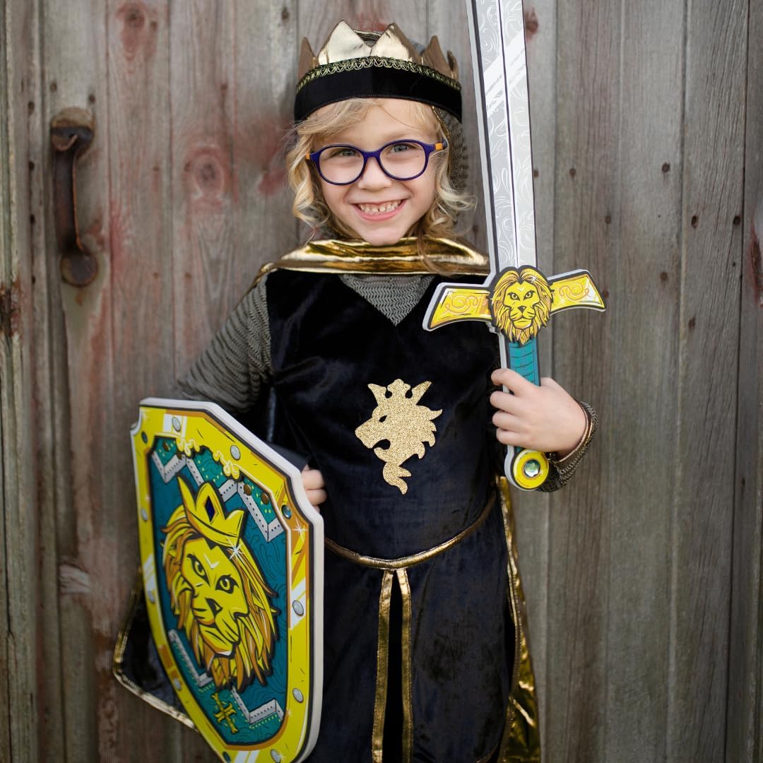61955, Golden Knight with Tunic, Cape, & Crown, US Size 5-6
