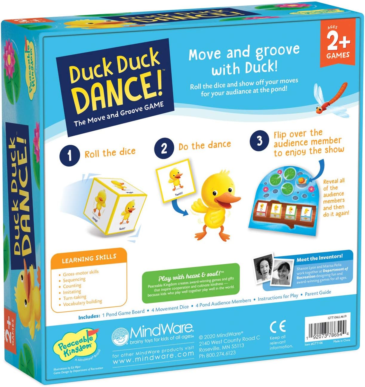 Games for Parents & Their 2-Year-Olds: Duck Duck Dance - Toddler & Preschool Board Game of Moving Your Body & following Directions
