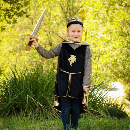 61955, Golden Knight with Tunic, Cape, & Crown, US Size 5-6