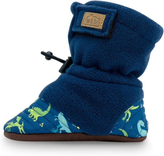 Fleece Stay-Put Cozy Booties, Lightweight Boots for Babies and Toddlers