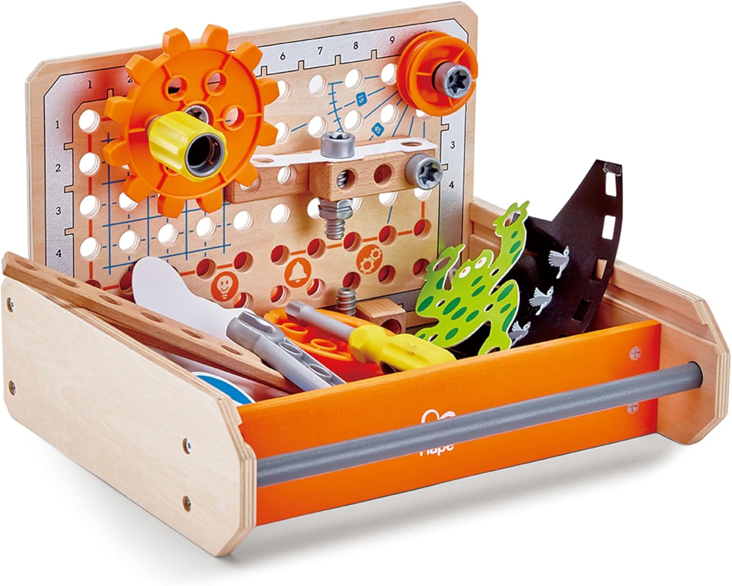 Science Experiment Toolbox | Colorful Wooden 32 Experiment Kit, Fun Educational Science Kids Toy Set & Know-How Instruction App