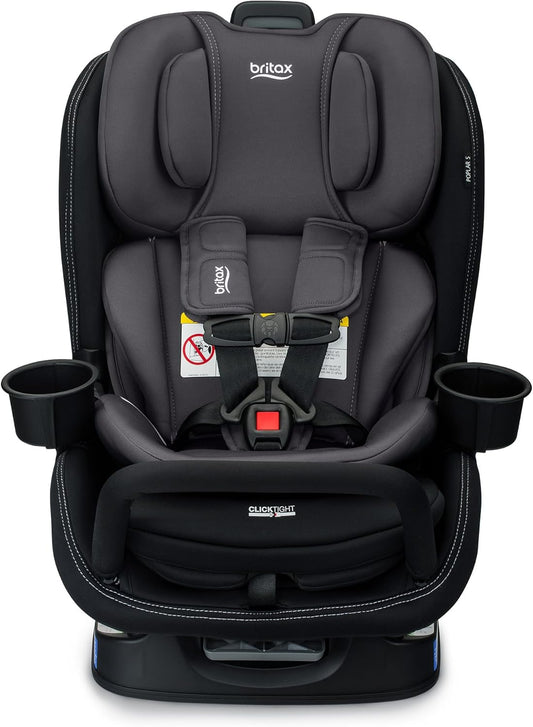 Poplar S Convertible Car Seat, 2-In-1 Design with Clicktight Technology, Stone Onyx