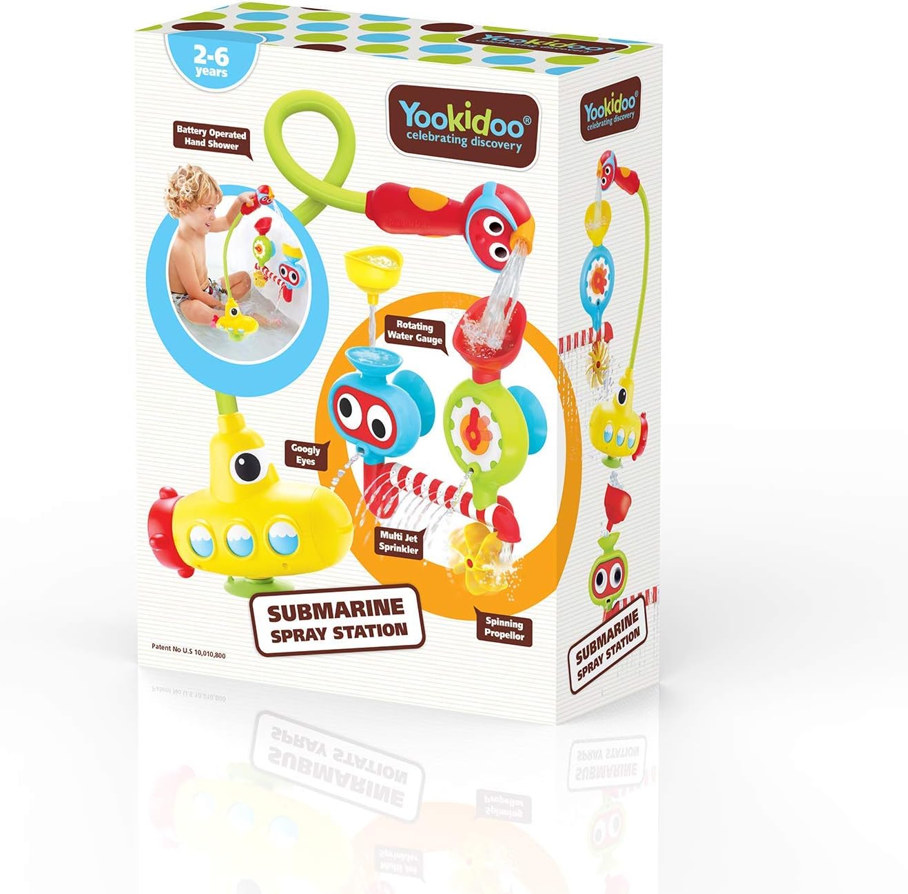 Kids Bath Toy - Submarine Spray Station - Battery Operated Water Pump with Hand Shower for Bathtime Play - Generates Magical Effects (Age 2-6 Years) Open Box