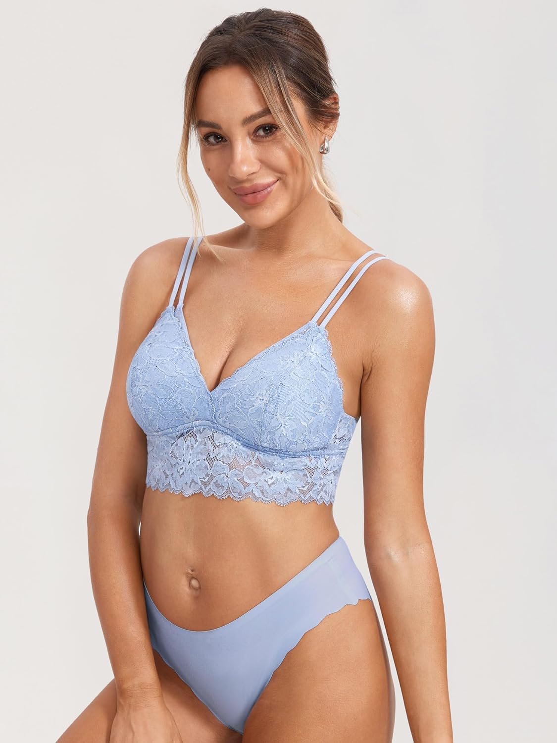 Women'S plus Size Nursing Bra Lace Bralette Wireless Padded Maternity Breastfeeding Bras