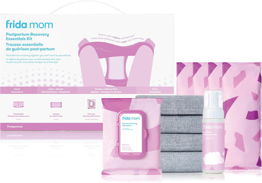 Postpartum Recovery Essentials Kit, New Mom Gifts, Cooling Pad Liners, Ice Maxi Pads, Disposable Underwear, Perineal Healing Foam (11Pc Set)