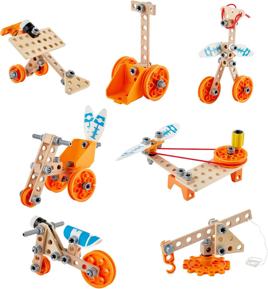 Deluxe Scientific Workbench | Wooden Inventor’S Experiment Building Set, 79 Piece Workshop for Kids