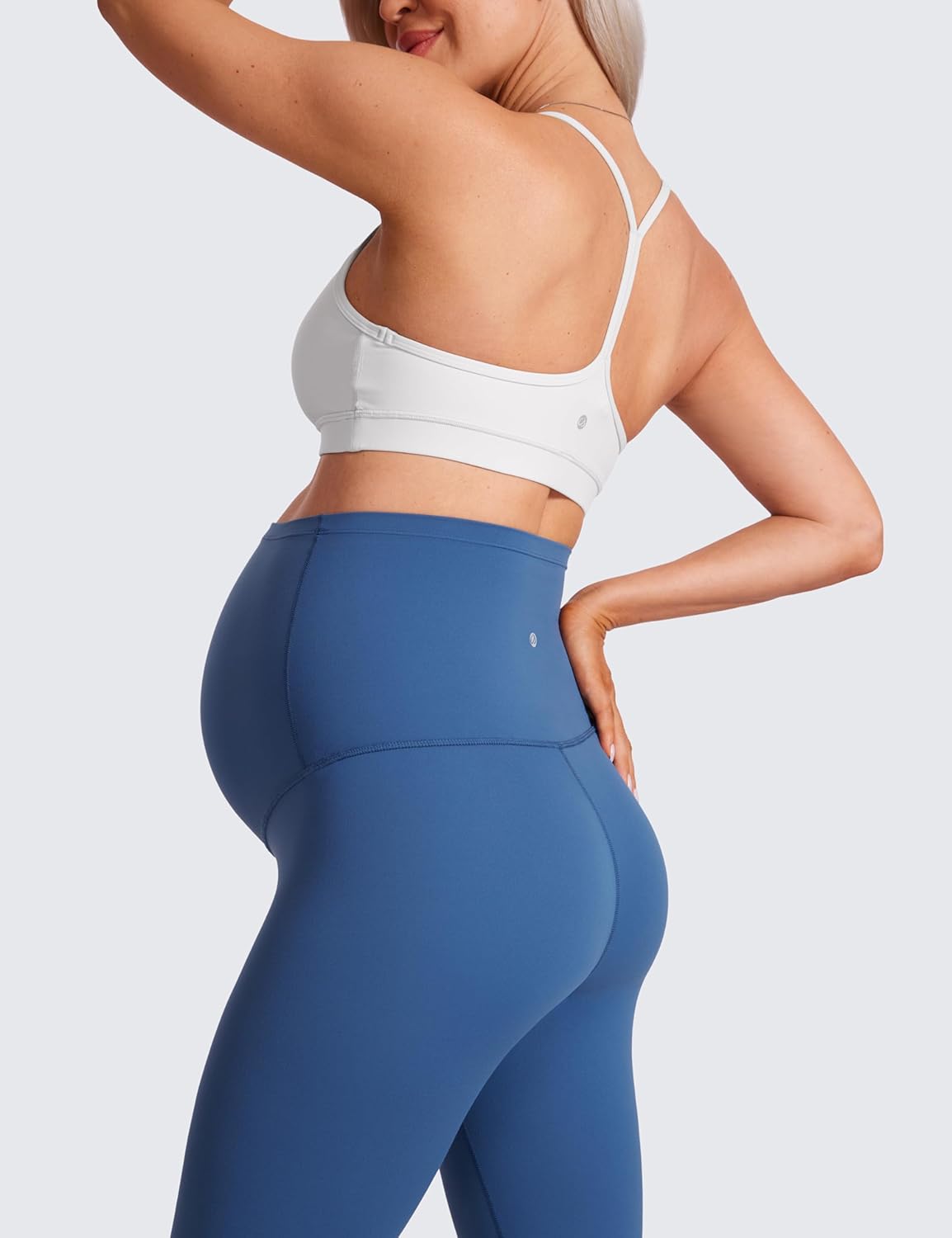 Womens Butterluxe Maternity Capris Leggings 21" / 23'' - Crop Pants over the Belly Workout Active Yoga Pregnancy