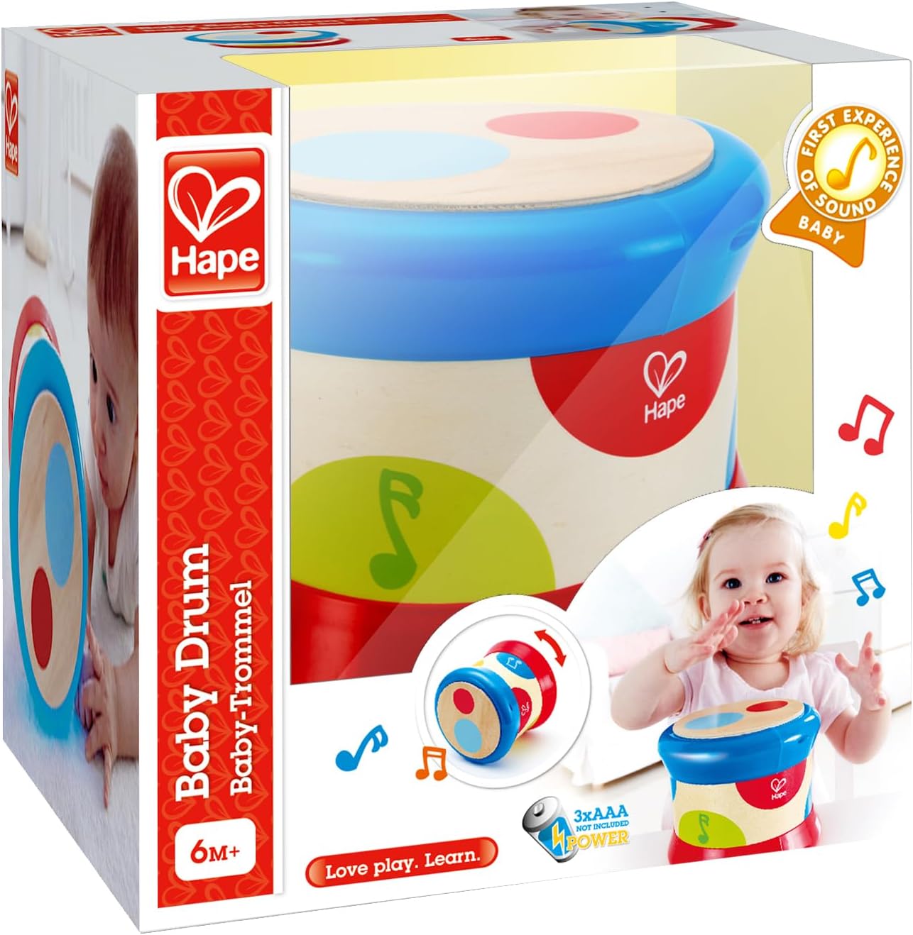 Baby Drum | Colorful Rolling Drum Musical Instrument Toy for Toddlers, Rhythm & Sound Learning, Battery Powered (E0333)
