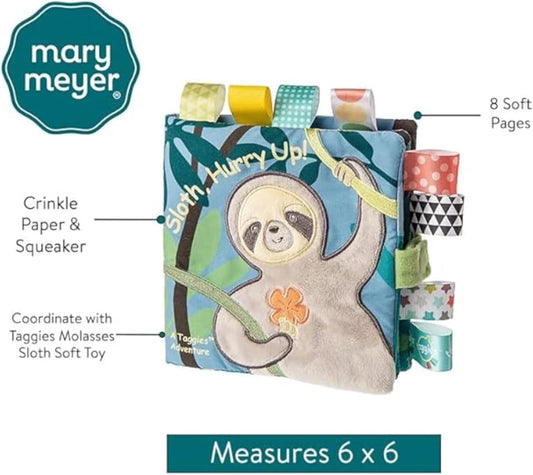 - Taggies Soft Book for Infants - Molasses Sloth 6"