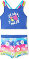 Girls Two Piece Short Swimsuit