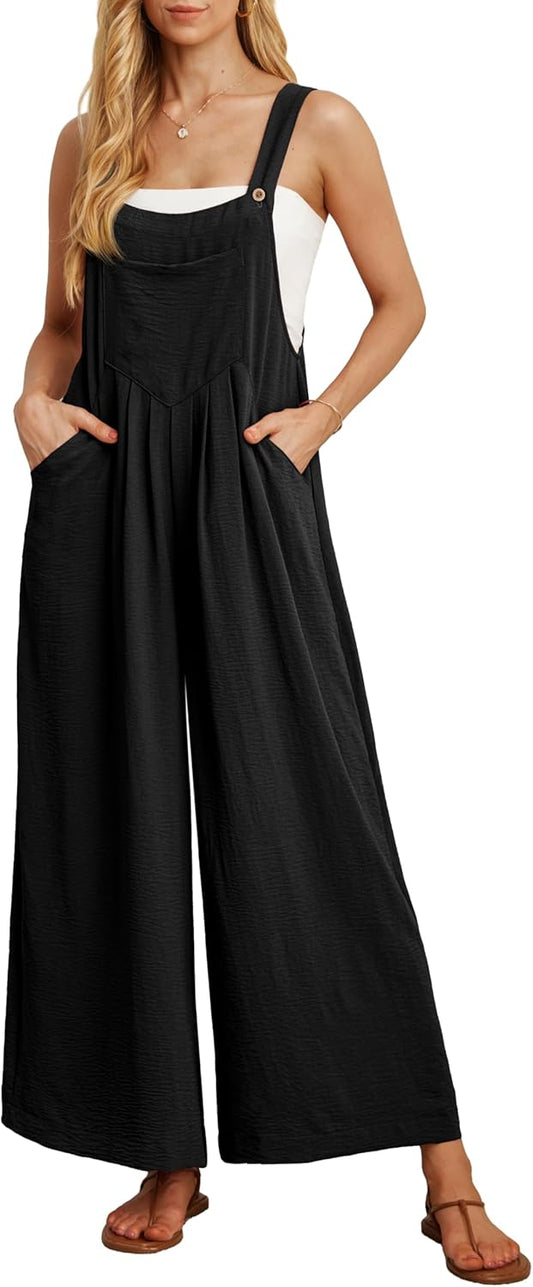 Jumpsuit for Women Wide Leg Overalls Women Dungarees with Adjustable Straps and Pockets Maternity Clothes