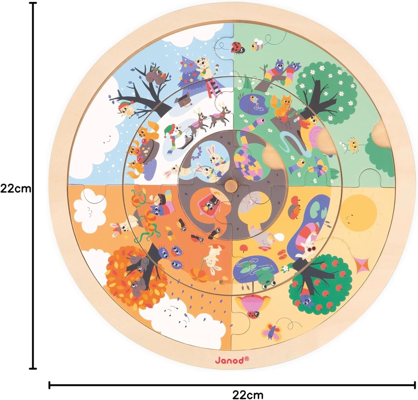 - Garden - Observation Puzzle - Educational Game - Learn the Concept of Time - Early-Discovery for Children and Toddlers - from 4 Years + - Multilingual - J05090