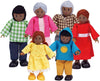 African American Wooden Doll House Family