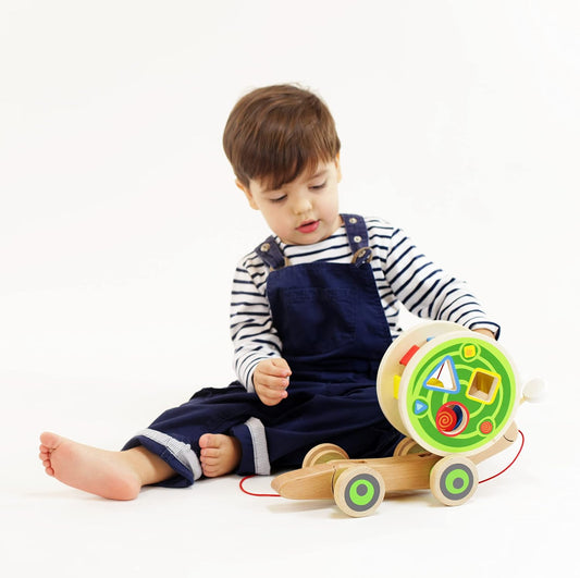 Walk-A-Long Snail Toddler Wooden Pull Toy