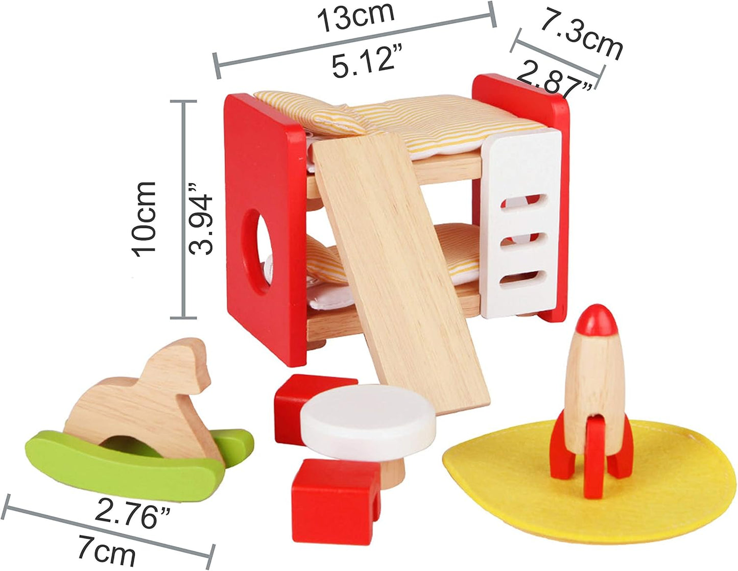 - Children'S Room Wooden Doll House Furniture
