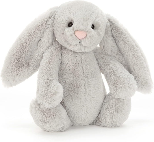 Bashful Grey Bunny Stuffed Animal, Medium, 12 Inches
