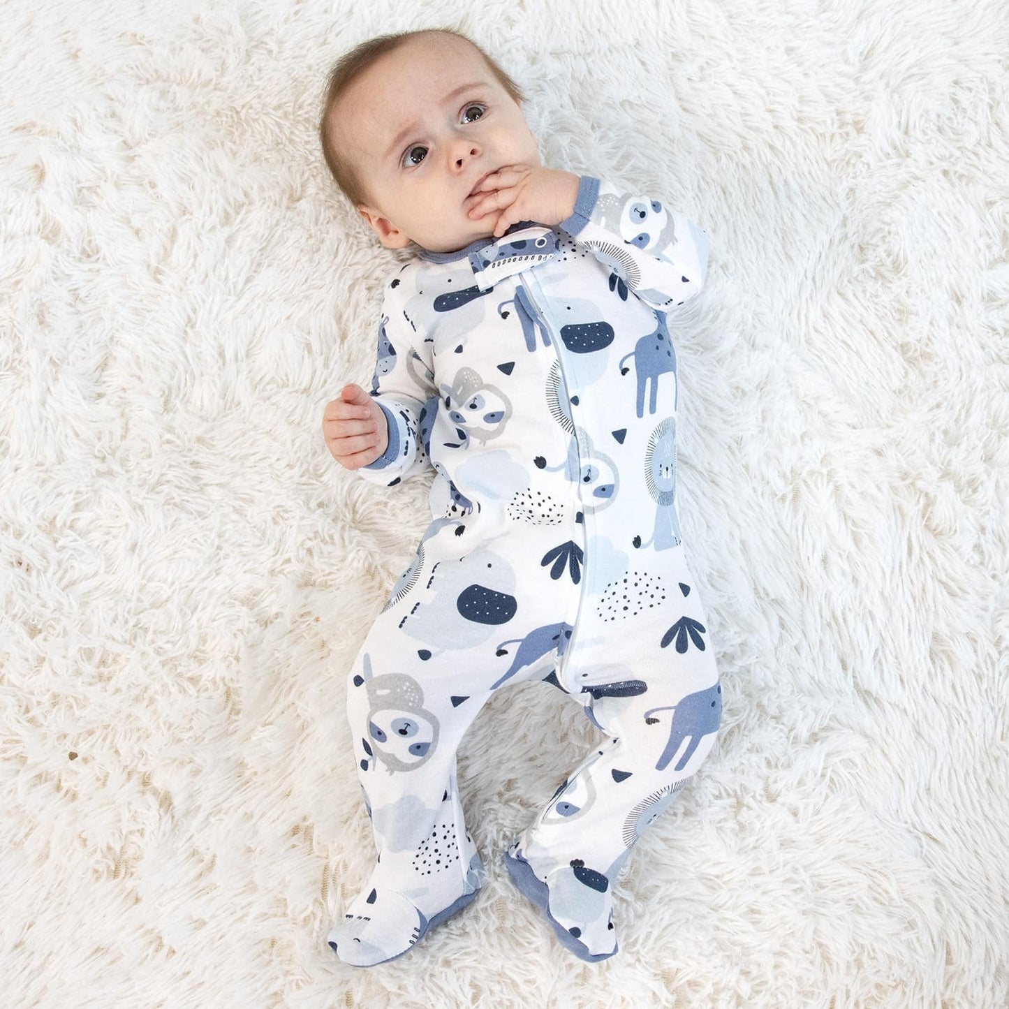 Baby Boy Sleepers, Sleep and Play Baby Pajamas for Boys, Pjs, Newborn, 0-3, 3-6, 6-9 Months Infant Clothes