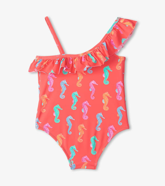 Girls Ruffle Trim Swimsuitone Piece Swimsuit
