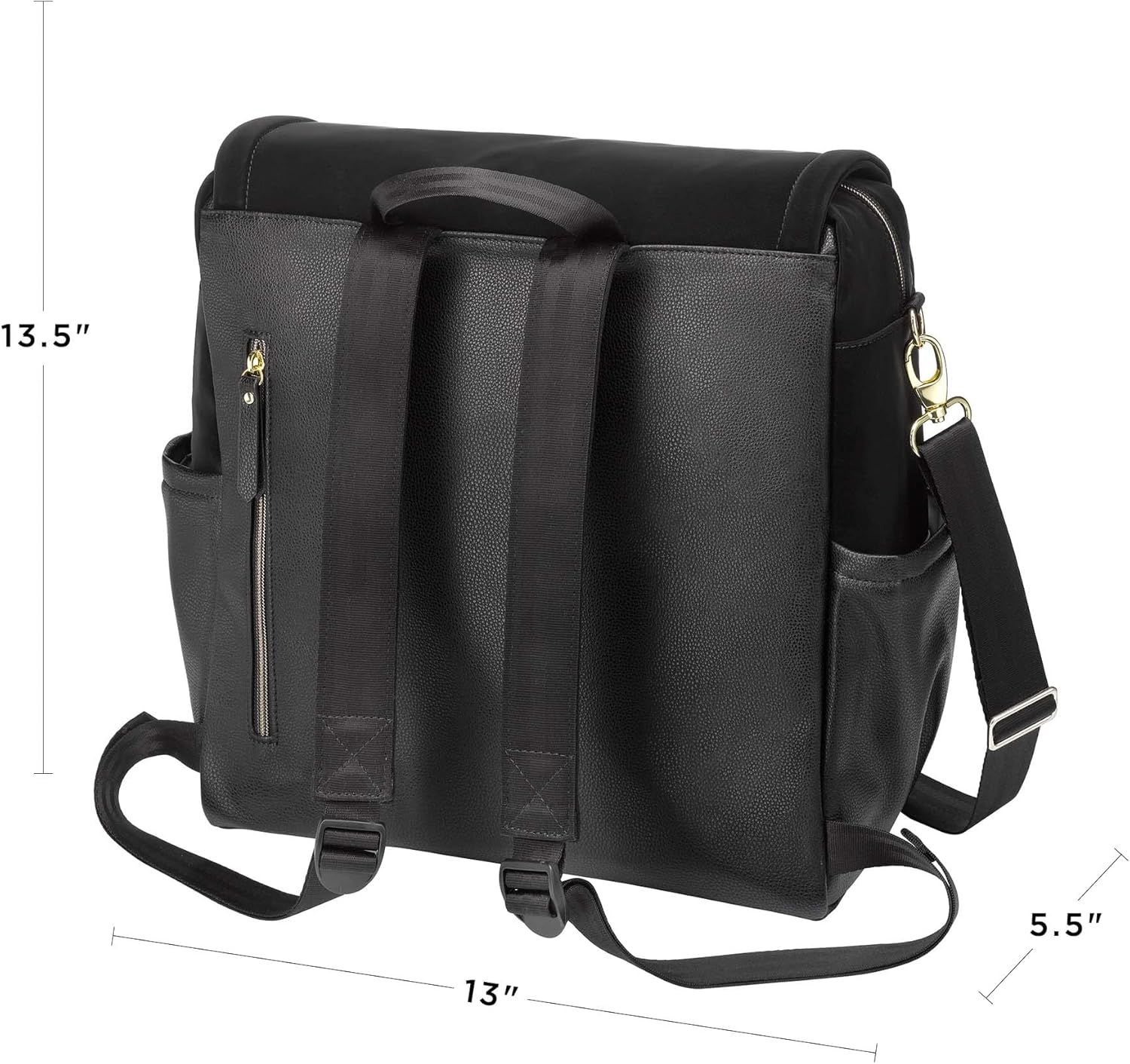 Boxy Backpack, Diaper Bag, Stylish Baby Bag, Spacious Backpack, On-The-Go Moms, Twilight Black