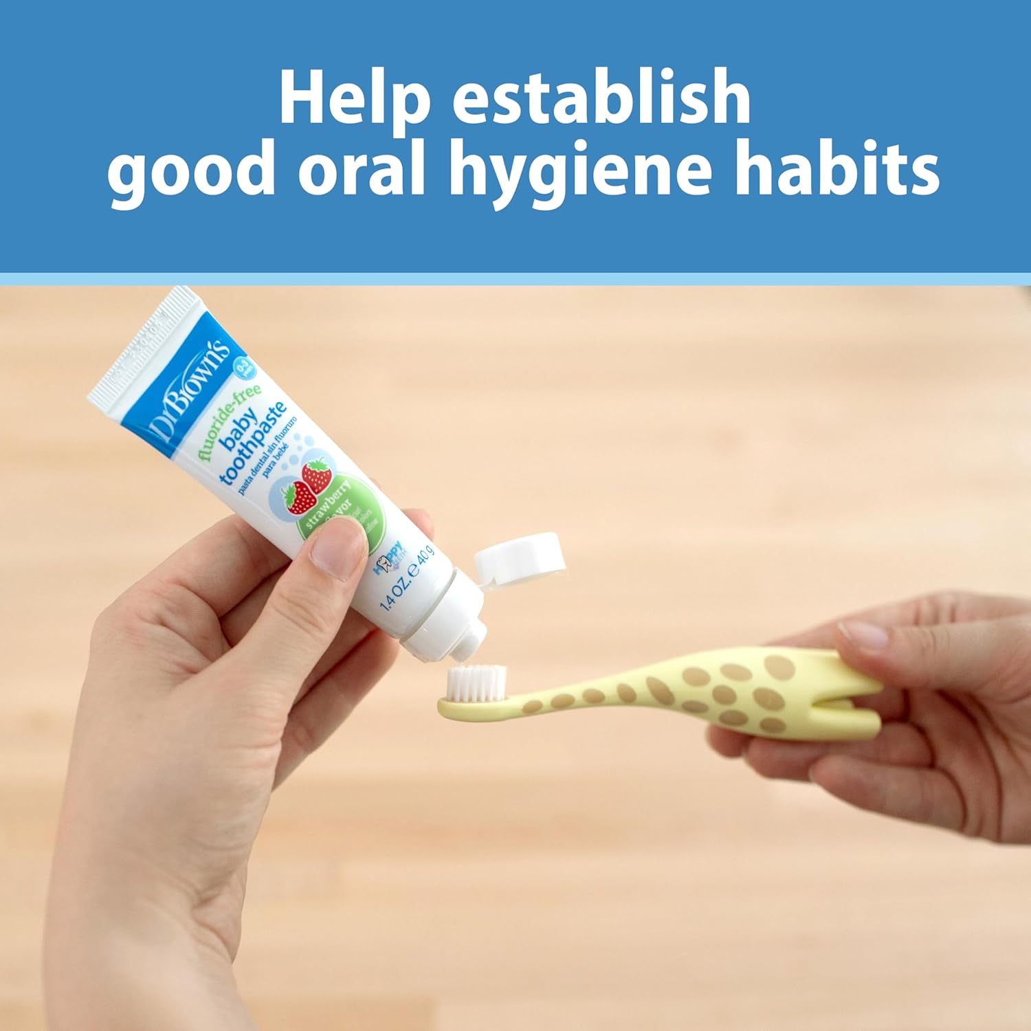 Infant-To-Toddler Training Toothbrush, Soft for Baby'S First Teeth, Giraffe, BPA Free, 0-3 Years