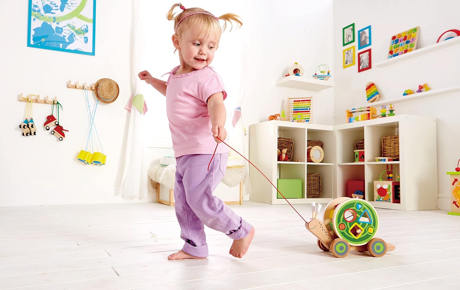Walk-A-Long Snail Toddler Wooden Pull Toy