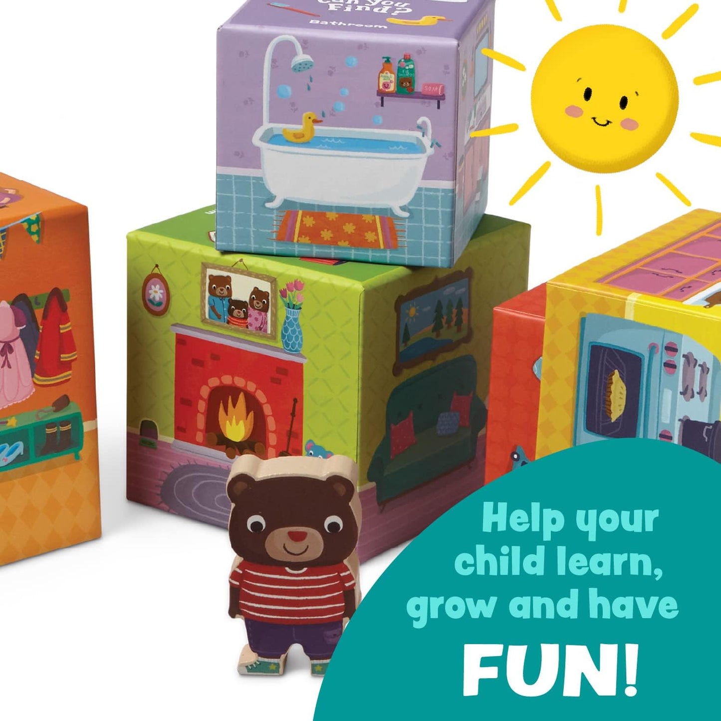 Where'S Bear? - the Hide-And-Find Stacking Block Game for 2-Year-Olds