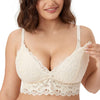 Women'S Lace Nursing Bra Wirefree Padded Breastfeeding Maternity Bralette Cute More Coverage