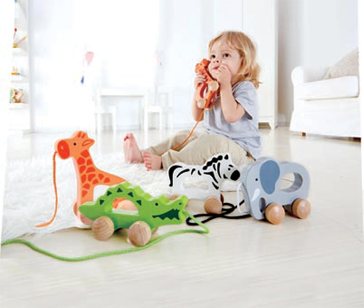 - Elephant Wooden Push and Pull Toy