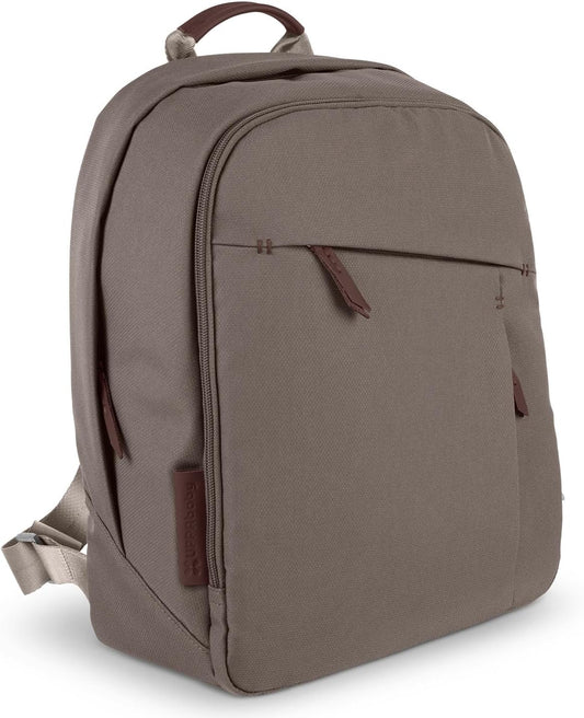 Changing Backpack/Multiple Storage Compartments/Stroller Strap Attachment/Bottle Insulator and Changing Pad Included/Theo (Dark Taupe/Chestnut Leather)