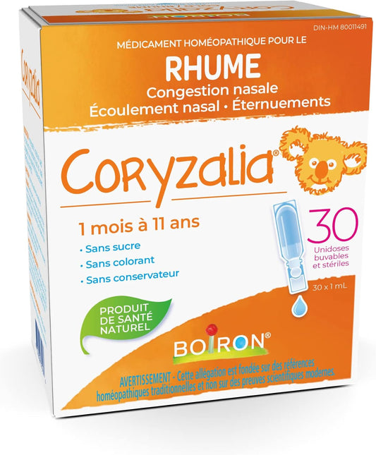 Coryzalia, 30 Doses. Baby Cold Relief Drops for Sneezing, Runny Nose, and Nasal Congestion, Non-Drowsy, Sterile Single-Use Liquid Oral Doses, 30 Count (Pack of 1)
