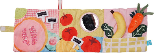 Mini-Apple Farm Soft Activity Crinkle Book for Baby & Toddler with Discovery Mirror and Textured Teether