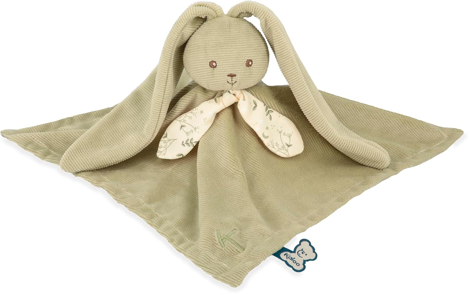 - Square Doudou Rabbit Green - Lapinoo - Soft Polyester and Micro-Velvet Baby Comfort Blankie - Early Development Toy - from Birth - K218016.
