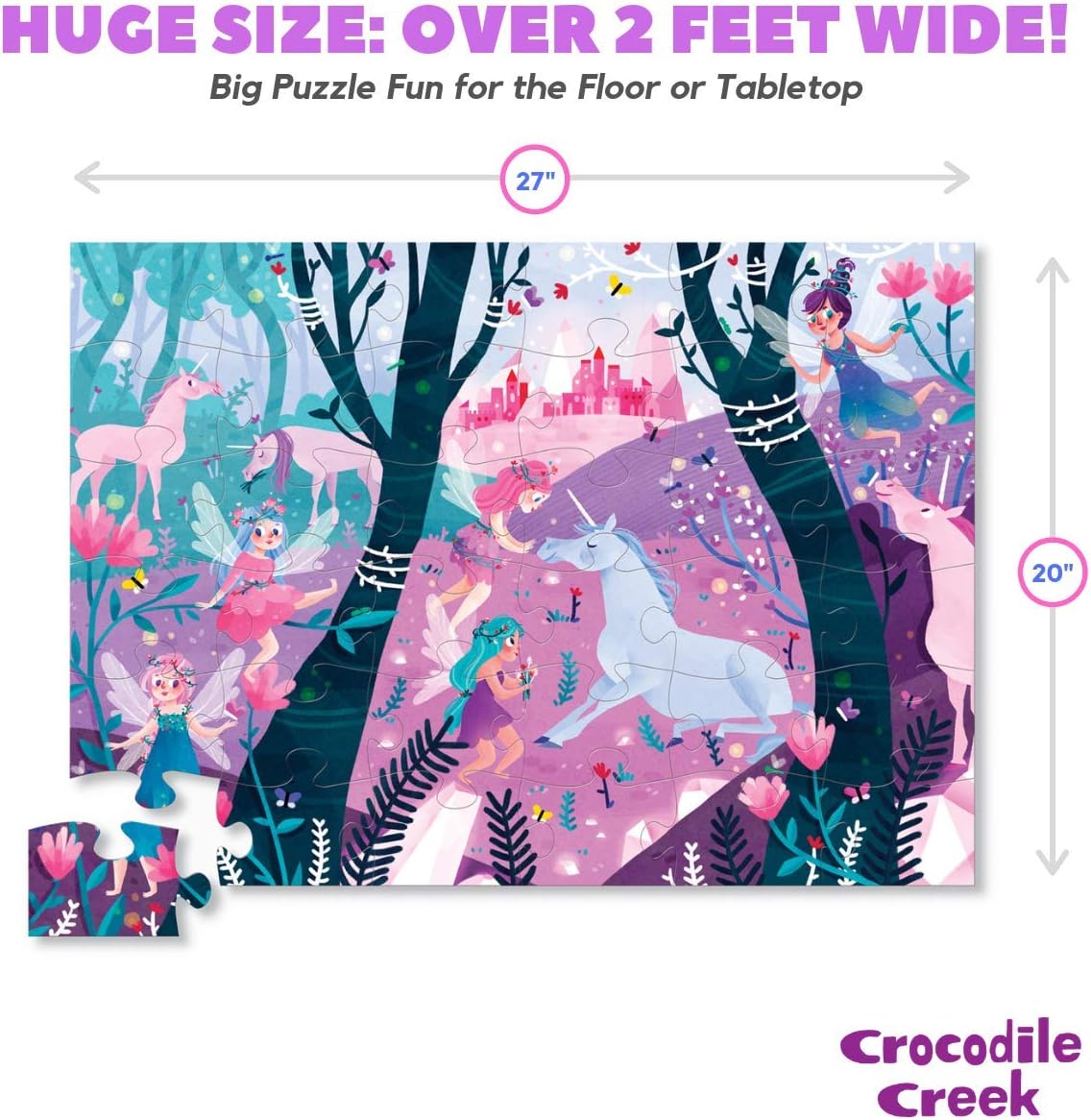 4075-5 Unicorn Forest 36 Piece Jigsaw Floor Puzzle