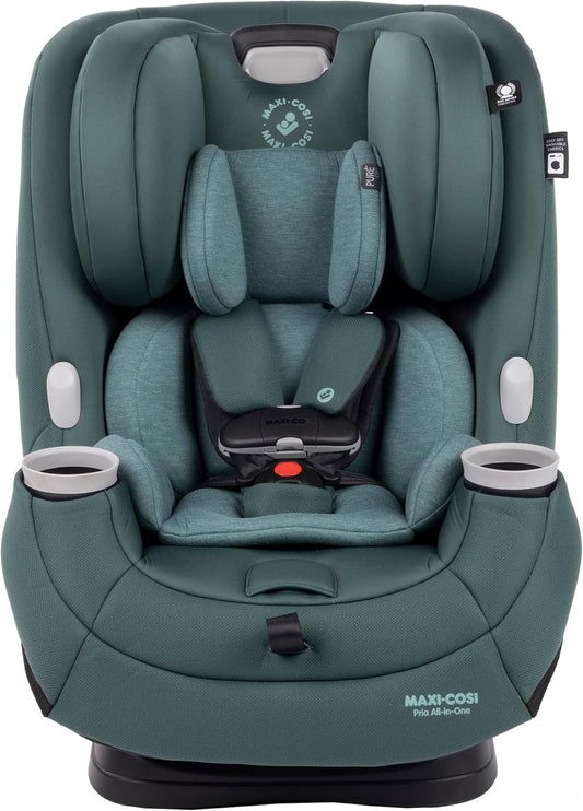 Pria All-In-One Car Seat, 3In1, Convertible from Infant to Toddler, Rear and Forward Facing, Booster Mode, Washable Seat Cover, Essential Green